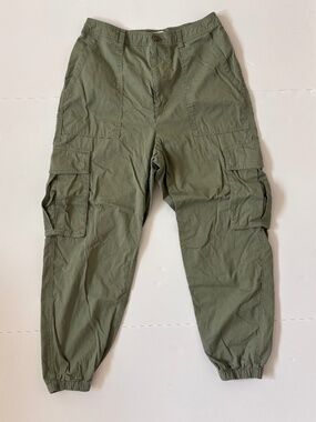 Abercrombie & Fitch Cargo Jogger Pants M Sage Green Y2K Utility